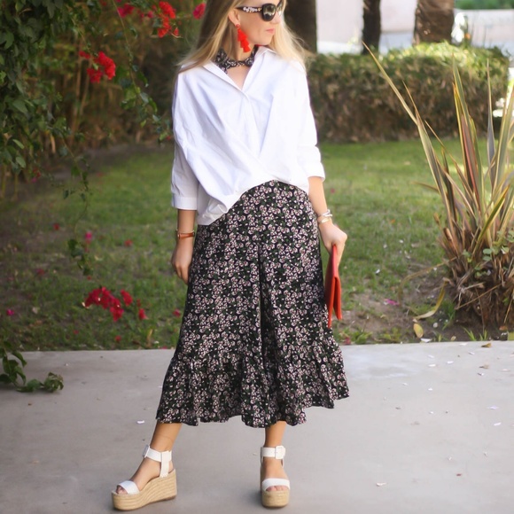 Anthropologie Black Floral Jumpsuit - Picture 4 of 7